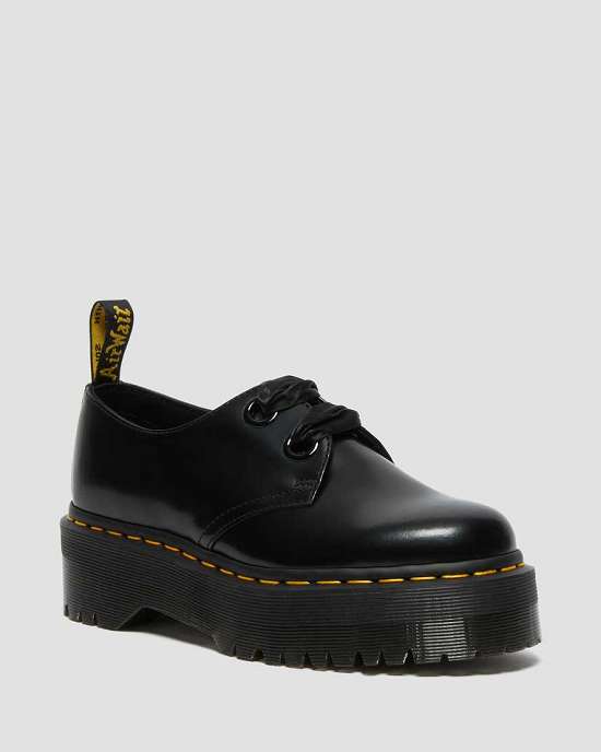 Zapatos Plataforma Dr. Martens Holly Mujer Negros MX-30278